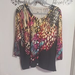 Multicolor Abstract Women's Top